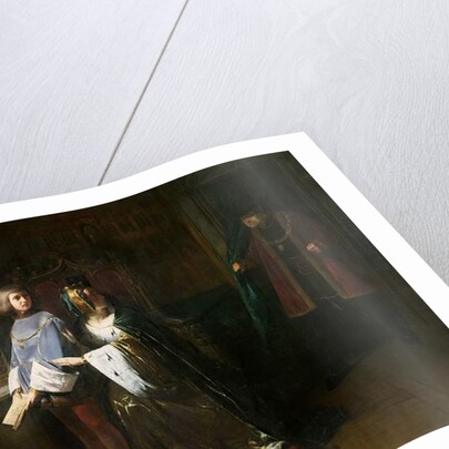 Louis XI of France surprising the Queen instructing the Dauphin contrary to his will by Claude Jacquand