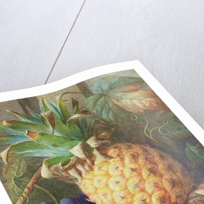 Still Life of a Pineapple and Grapes by Charles H. Slater