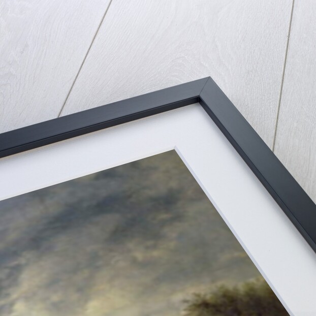 Moonlit river scene with figures unloading a boat by Georg Gillis van Haanen