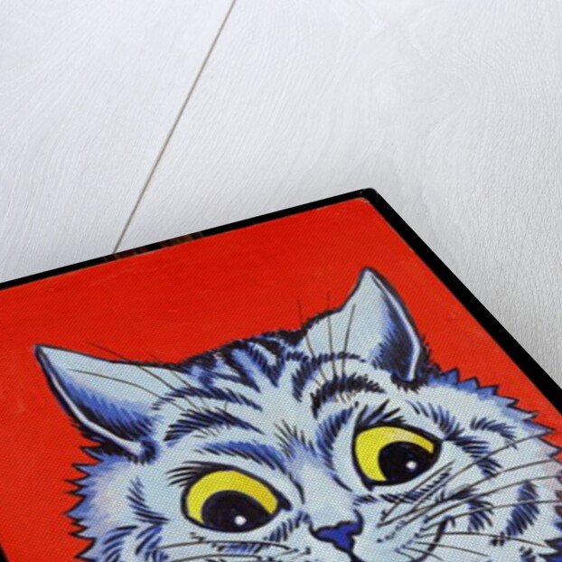 Cat in Holly by Louis Wain