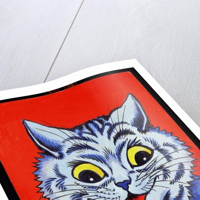 Cat in Holly by Louis Wain