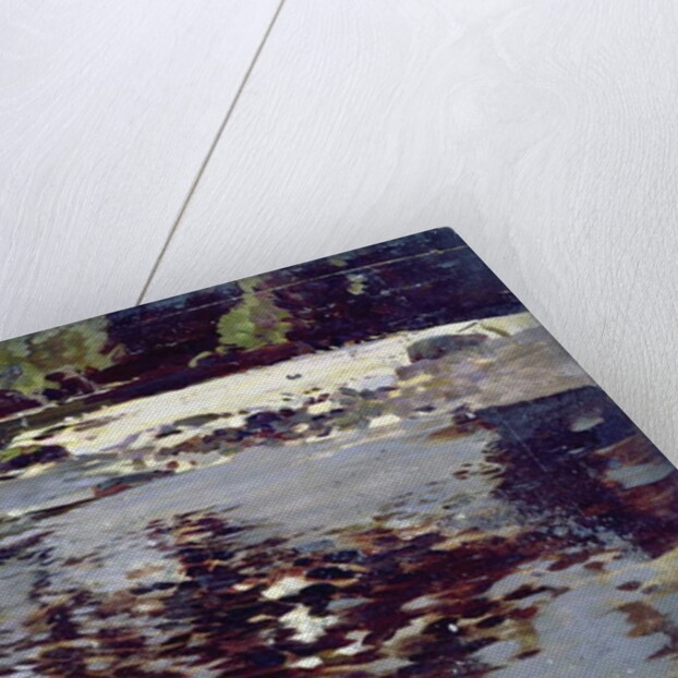 Sunlight reflected upon a wide riverscape by Harry Watson