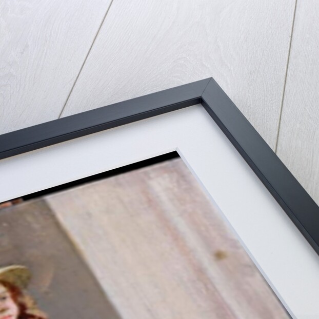 Portrait of a young girl in a pink dress and a straw hat by Harry Watson