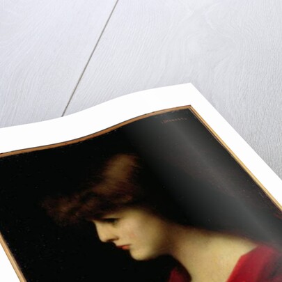 Study of a Woman in Red, early 1890s by Jean-Jacques Henner