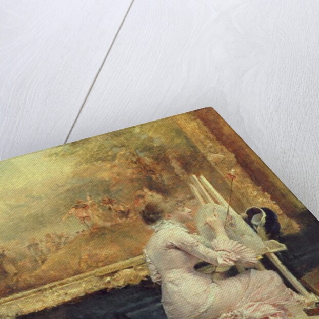 Young Watercolourist in the Louvre, c.1891 by Pascal Adolphe Jean Dagnan-Bouveret