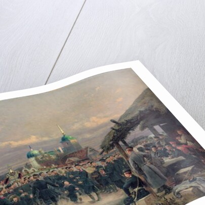 Chorus of the Fourth Infantry Battalion at Tsarskoe Selo, 1889 by Jean-Baptiste Edouard Detaille