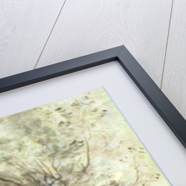 A Peasant Woman Grazing a Cow at the Edge of a Forest, c.1865-70 by Jean Baptiste Camille Corot