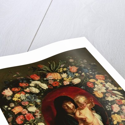 Madonna and Child wreathed with flowers, c.1618 by Jacob Jordaens