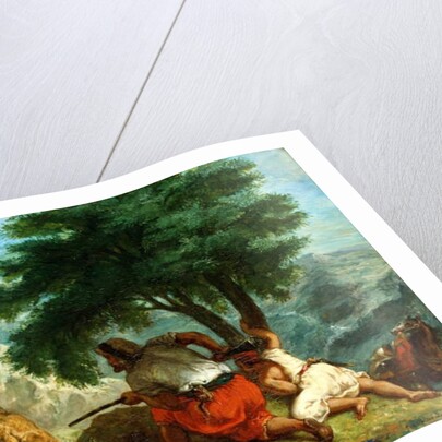 Lion Hunt in Morocco, 1854 by Ferdinand Victor Eugene Delacroix