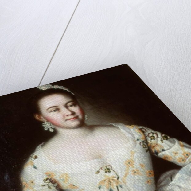Portrait of the wife of Mikhail Yakovlev, after 1756 by Ivan Yakovlevich Vishnyakov