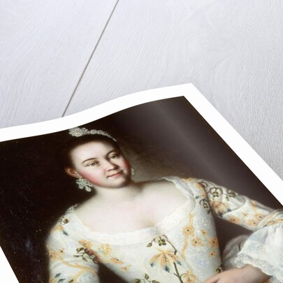 Portrait of the wife of Mikhail Yakovlev, after 1756 by Ivan Yakovlevich Vishnyakov