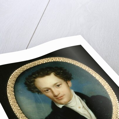 Portrait of an unknown man in a blue tail-coat, 1829 by Pietro de Rossi