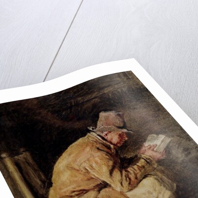 Study of a Countryman Reading by William Henry Hunt