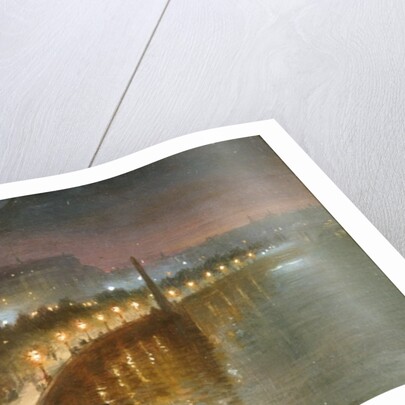 The Embankment and Cleopatra's Needle at Night, London, c.1910 by George Hyde Pownall