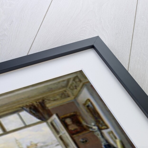 A Venetian home with a view of San Giorgio Maggiore from an open window, c.1900 by Cesare Vianello