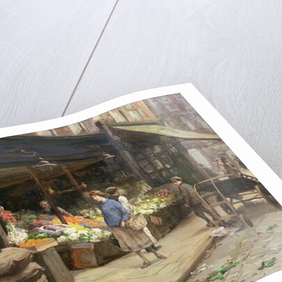 A London Street Market by Allan Douglas Davidson