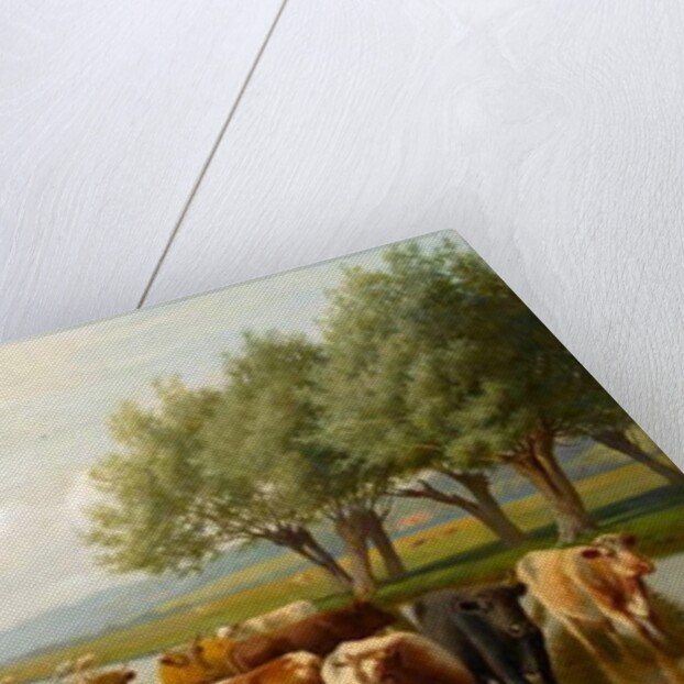 Cattle in a Water Meadow near Thanington, Kent, 1901 by William Sidney Cooper