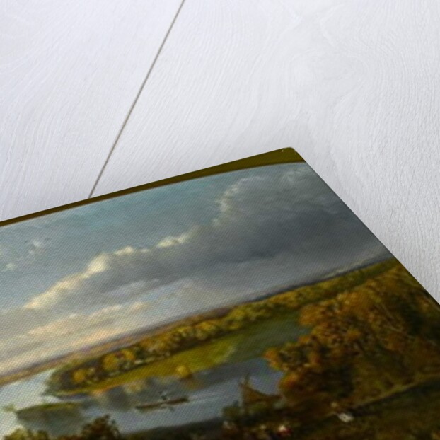 Picnic on Richmond Hill overlooking the River Thames, Surrey by William E. Jones