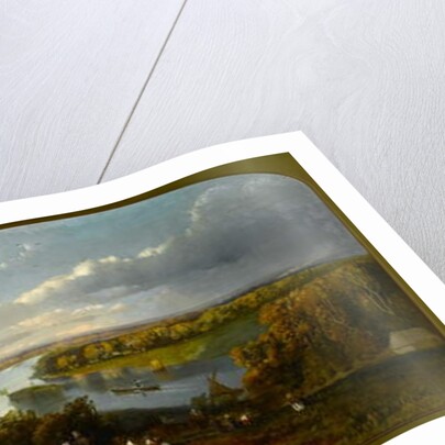 Picnic on Richmond Hill overlooking the River Thames, Surrey by William E. Jones