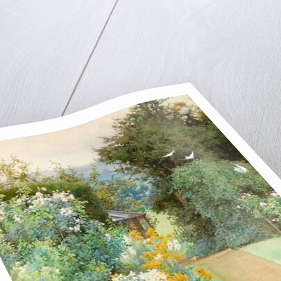 Lilies and Doves in a Corner of my Garden by Alfred Parsons