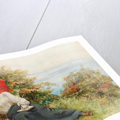 A Quiet Read by the Cliff Path by Arthur Hopkins