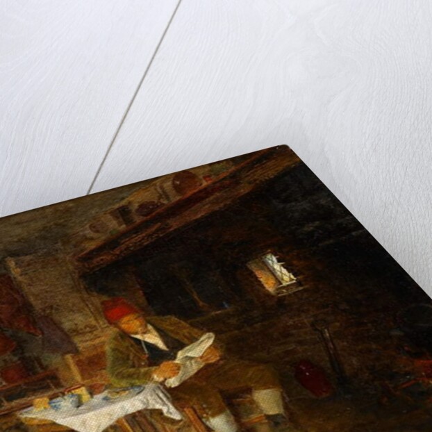 A Rustic Home: Reading the News, 1855 by George Hardy