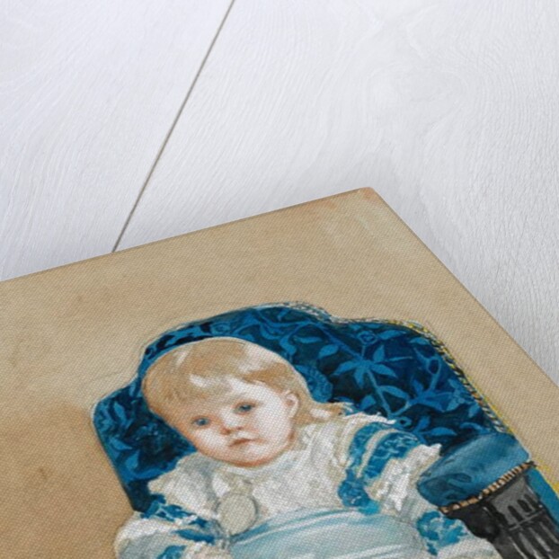 Frederica in a party dress holding a spoon, 1877 by Frederick Goodall