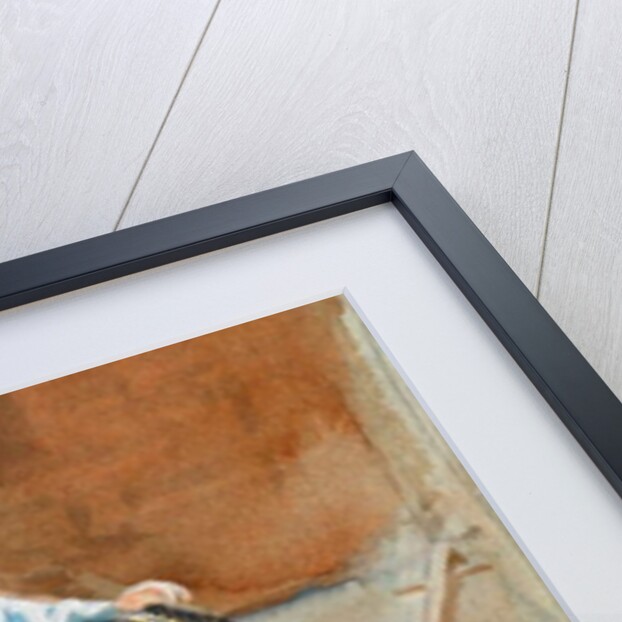 Frederica playing with a black doll, 1878 by Frederick Goodall