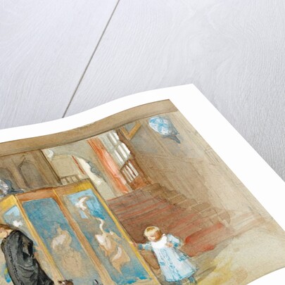 Study for a Portrait of Frederica with Screen, c.1878 by Frederick Goodall