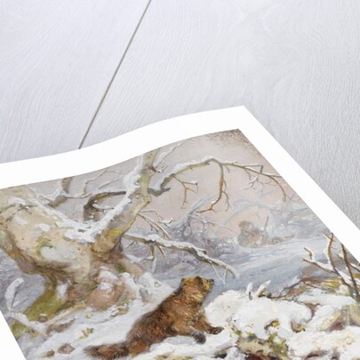 Wolverines in the Snow by August Specht