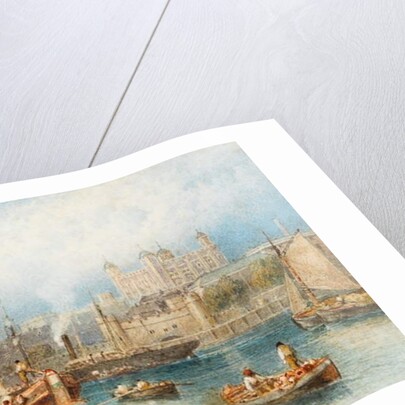 The Tower of London from the Thames by Myles Birket Foster