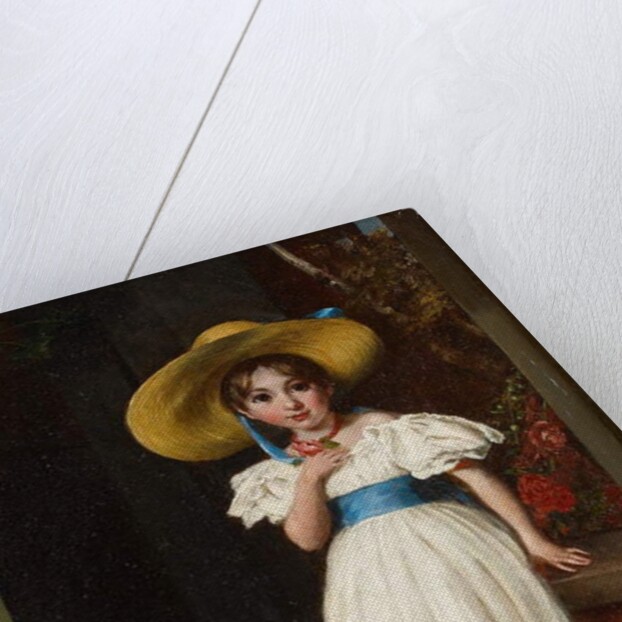 Girl in a Straw Hat, c.1840 by English School