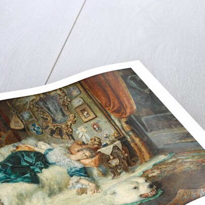 A Flirtatious Model in my Studio by Artruro M. Calvin