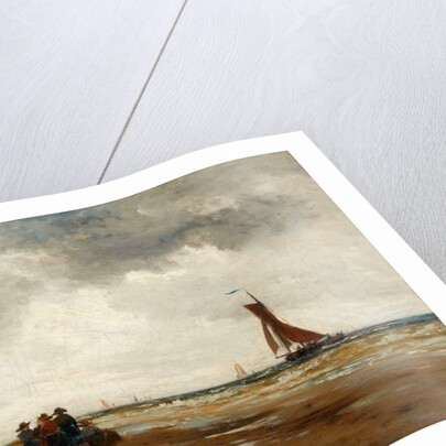 Waiting for the Fishing Boats Return, Holland by Thomas Bush Hardy