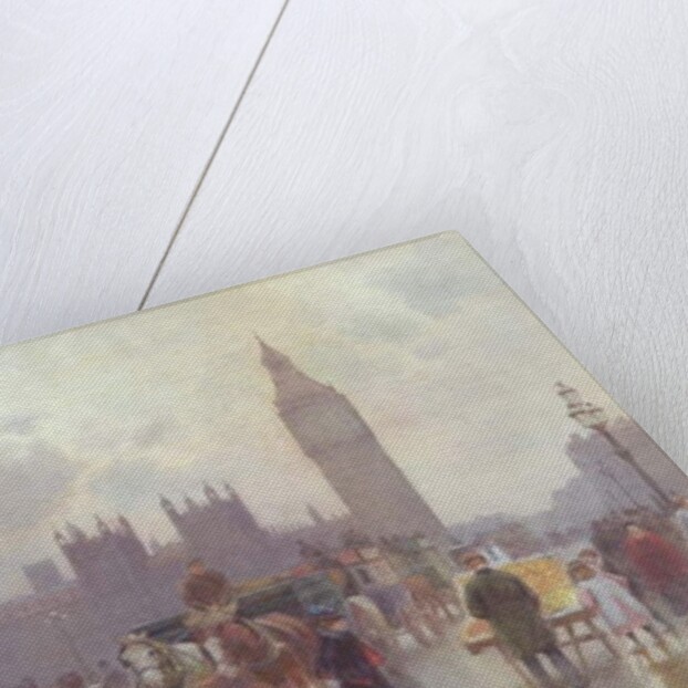 The Houses of Parliament from Westminster Bridge, c.1900 by Alberto Pisa