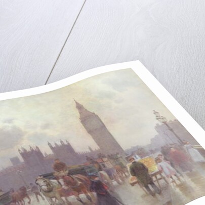 The Houses of Parliament from Westminster Bridge, c.1900 by Alberto Pisa