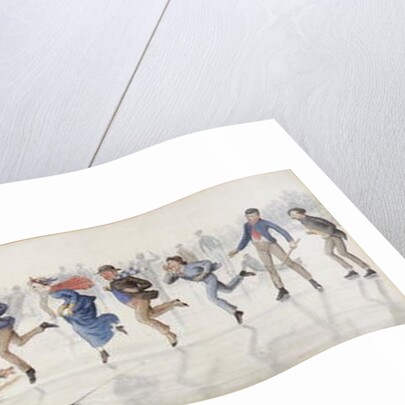 Winter Fun! A slide on Duddington Loch near Edinburgh by Charles Altamont Doyle