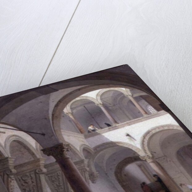 Courtyard of the Palazzo Fava, Bologna, 1874 by Heinrich Hansen