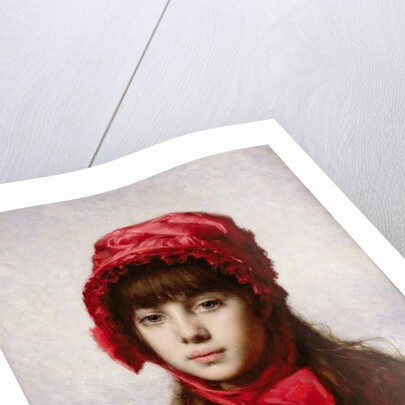 The Red Bonnet by Alexei Alexevich Harlamoff