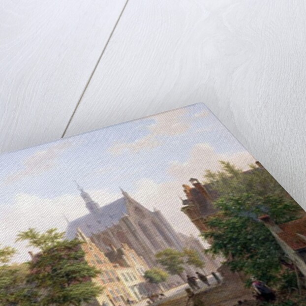 Ferry Crossing a Canal in Haarlem by Bartholomeus Johannes van Hove