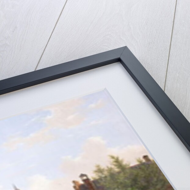 Ferry Crossing a Canal in Haarlem by Bartholomeus Johannes van Hove