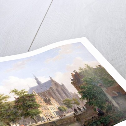 Ferry Crossing a Canal in Haarlem by Bartholomeus Johannes van Hove