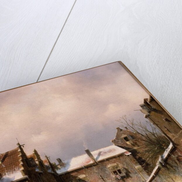 A Village Street Scene in Winter, 1893 by Charles-Henri-Joseph Leickert