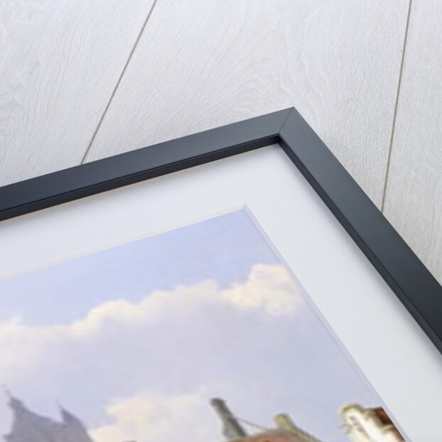 Unloading the Hay Barge, Haarlem by Willem Koekkoek