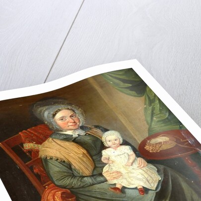 Sarah Barrett with a Child by English School