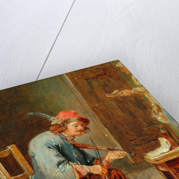 Man Playing a Fiddle, 1800-50 by David the Younger (after) Teniers