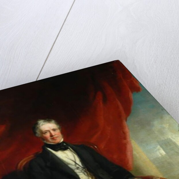 Unknown Man Seated with Parish Church in Background, 1844 by Isaac Faulkner Bird