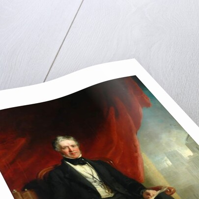 Unknown Man Seated with Parish Church in Background, 1844 by Isaac Faulkner Bird