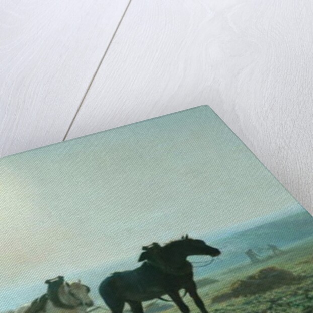 Horses in a Field, 1873 by Jules Leon Montigny