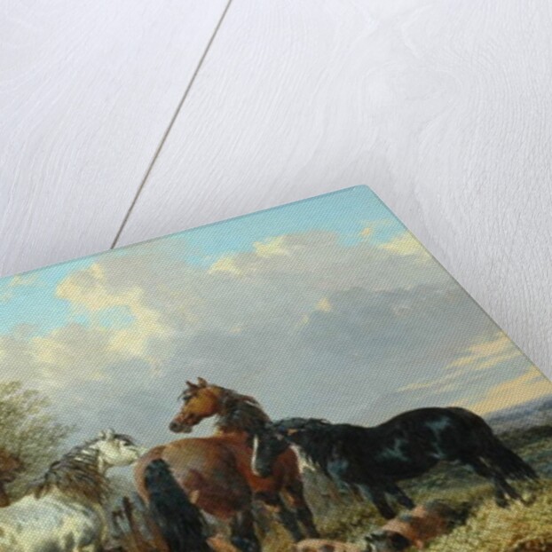 Three Horses with Pigs by John Frederick Herring Jnr